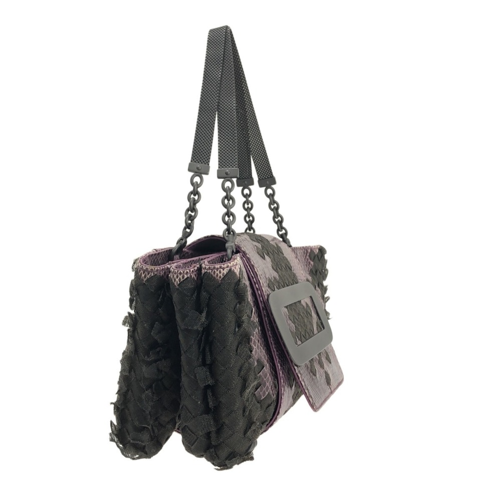 Bottega Veneta Ayers Handbag Python Chemical Fibe… - image 2